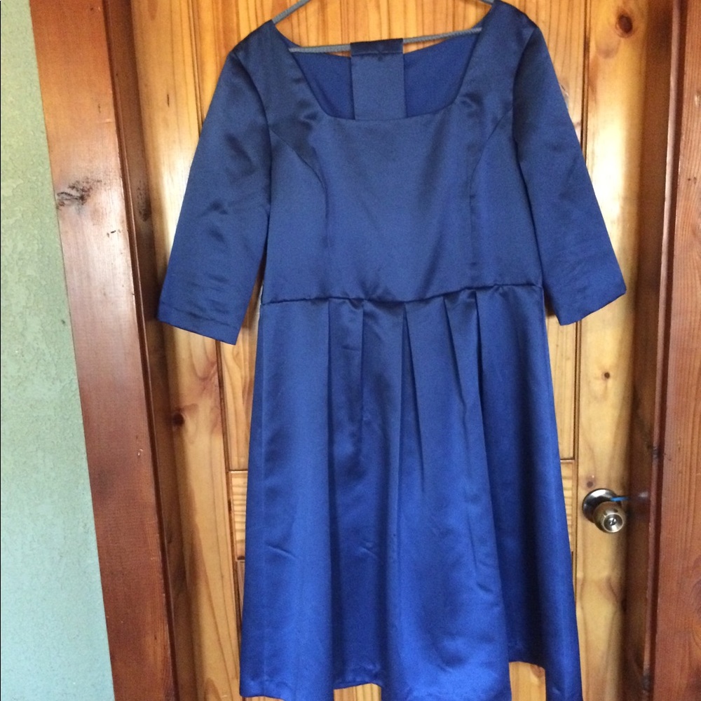 Vintage Blue Cocktail/Formal Dress Plus Size/Volup Gorgeous Curvy Sapphire Queen